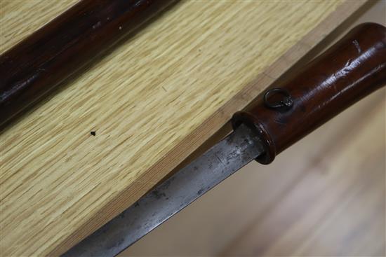 A rosewood swordstick length 97cm